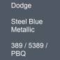 Preview: Dodge, Steel Blue Metallic, 389 / 5389 / PBQ.